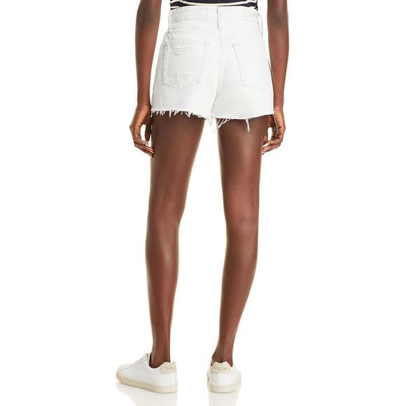 Adriano Goldschmied Womens Alexxis Blue High Rise Wedgie Denim Shorts NWOT - Picture 2 of 3